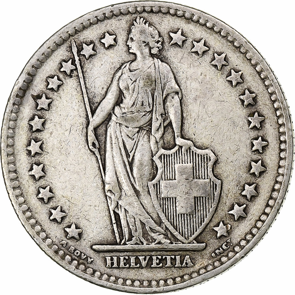 Schweiz, 2 Francs, 1943, Bern, Silber, SS, KM:21
