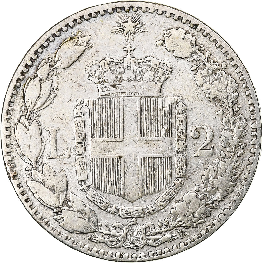 Italy, Umberto I, 2 Lire, 1882, Rome, Silver, VF(30-35), KM:23