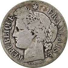 Francia, 2 Francs, Cérès, 1870, Paris, Plata, BC, Gadoury:530, Le Franc:F.264