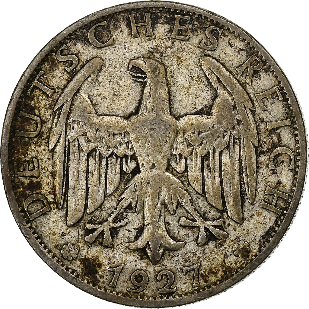 ALEMANHA, REPÚBLICA DE WEIMAR, 2 Mark, 1927, Berlin, Prata, EF(40-45)