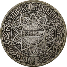 Morocco, Mohammed V, 20 Francs, AH 1352/1933, Paris, Silver, EF(40-45), KM:39