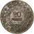 Marruecos, Mohammed V, 20 Francs, AH 1352/1933, Paris, Plata, MBC+, KM:39