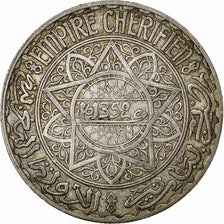 Morocco, Mohammed V, 20 Francs, AH 1352/1933, Paris, Silver, AU(55-58), KM:39