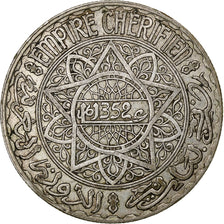 Morocco, Mohammed V, 20 Francs, AH 1352/1933, Paris, Silver, AU(55-58), KM:39