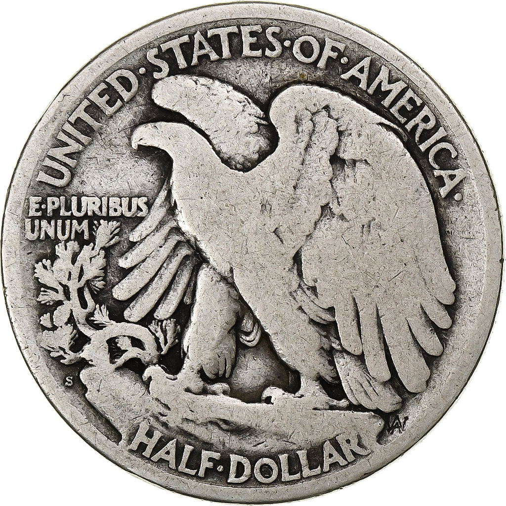 United States, Half Dollar, Walking Liberty Half Dollar, 1917, San Francisco