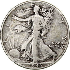 United States, Half Dollar, Walking Liberty Half Dollar, 1943, U.S. Mint