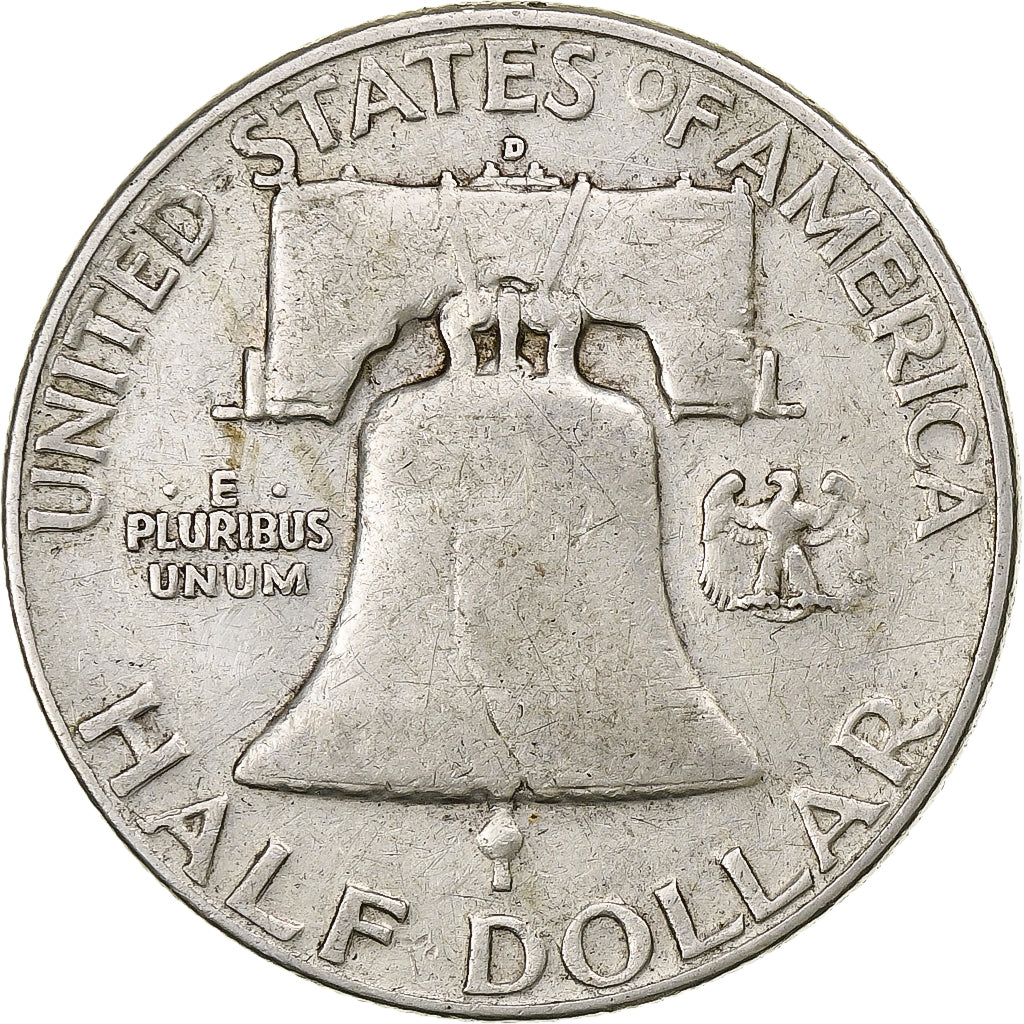 United States, Half Dollar, Franklin Half Dollar, 1951, Denver, Silver