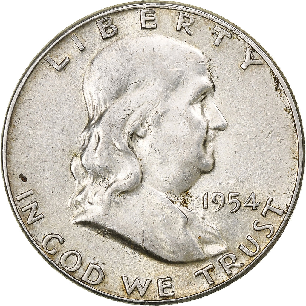 Stati Uniti, Half Dollar, Franklin Half Dollar, 1954, U.S. Mint, Argento, SPL-