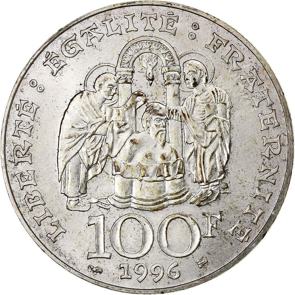 Francia, 100 Francs, Clovis, 1996, Argento, SPL-, Gadoury:953, Le Franc:F.464