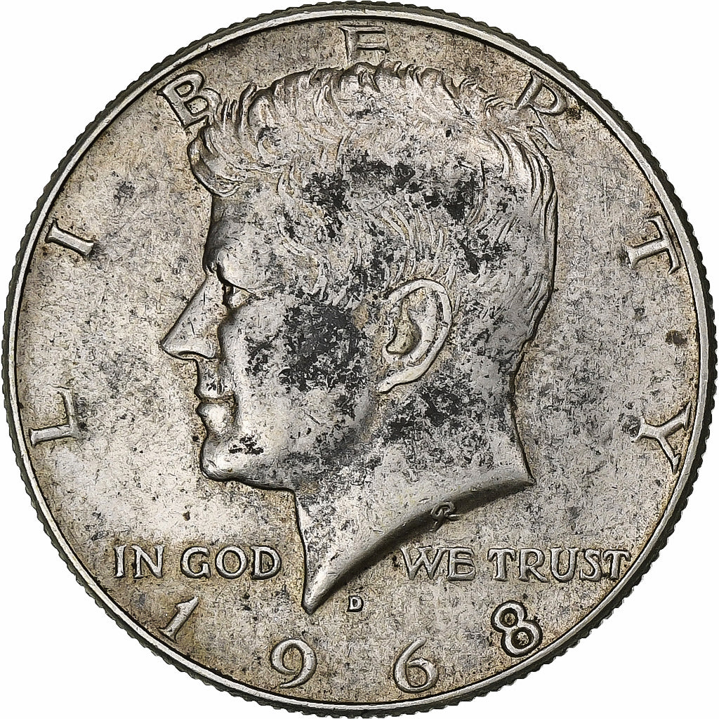 USA, Half Dollar, Kennedy Half Dollar, 1968, U.S. Mint, Srebro, EF(40-45)