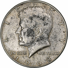 USA, Half Dollar, Kennedy Half Dollar, 1968, U.S. Mint, Srebro, EF(40-45)