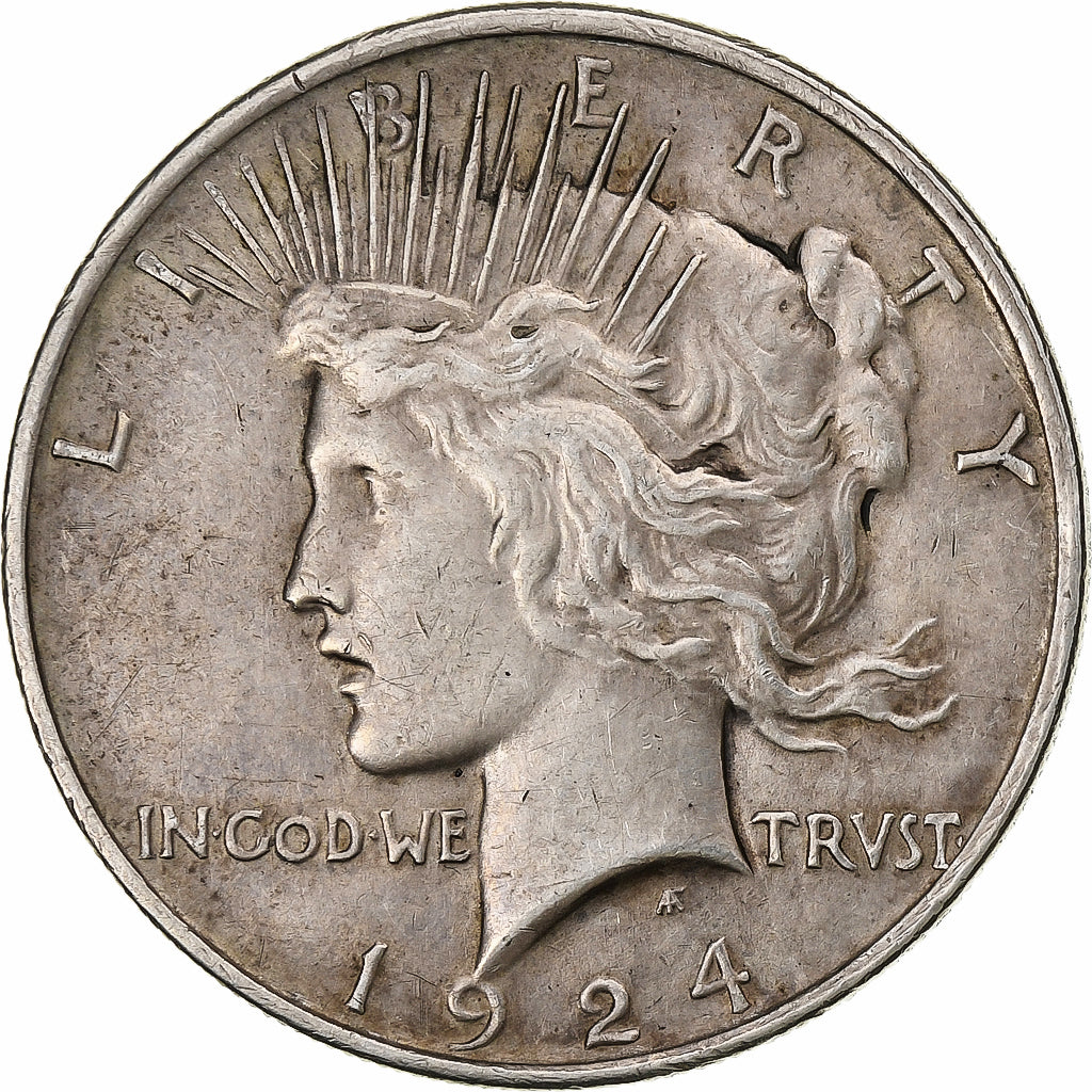 United States, Dollar, Peace Dollar, 1924, U.S. Mint, Silver, EF(40-45), KM:150