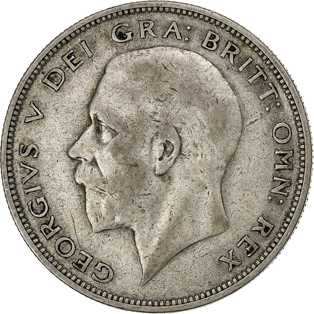 Grã-Bretanha, George V, 1/2 Crown, 1933, Prata, VF(30-35), Spink:4037, KM:835