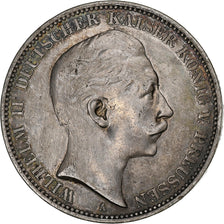 German States, PRUSSIA, Wilhelm II, 3 Mark, 1911, Berlin, Silver, EF(40-45)