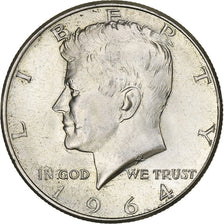 United States, Half Dollar, Kennedy, 1964, Philadelphia, Silver, AU(55-58)