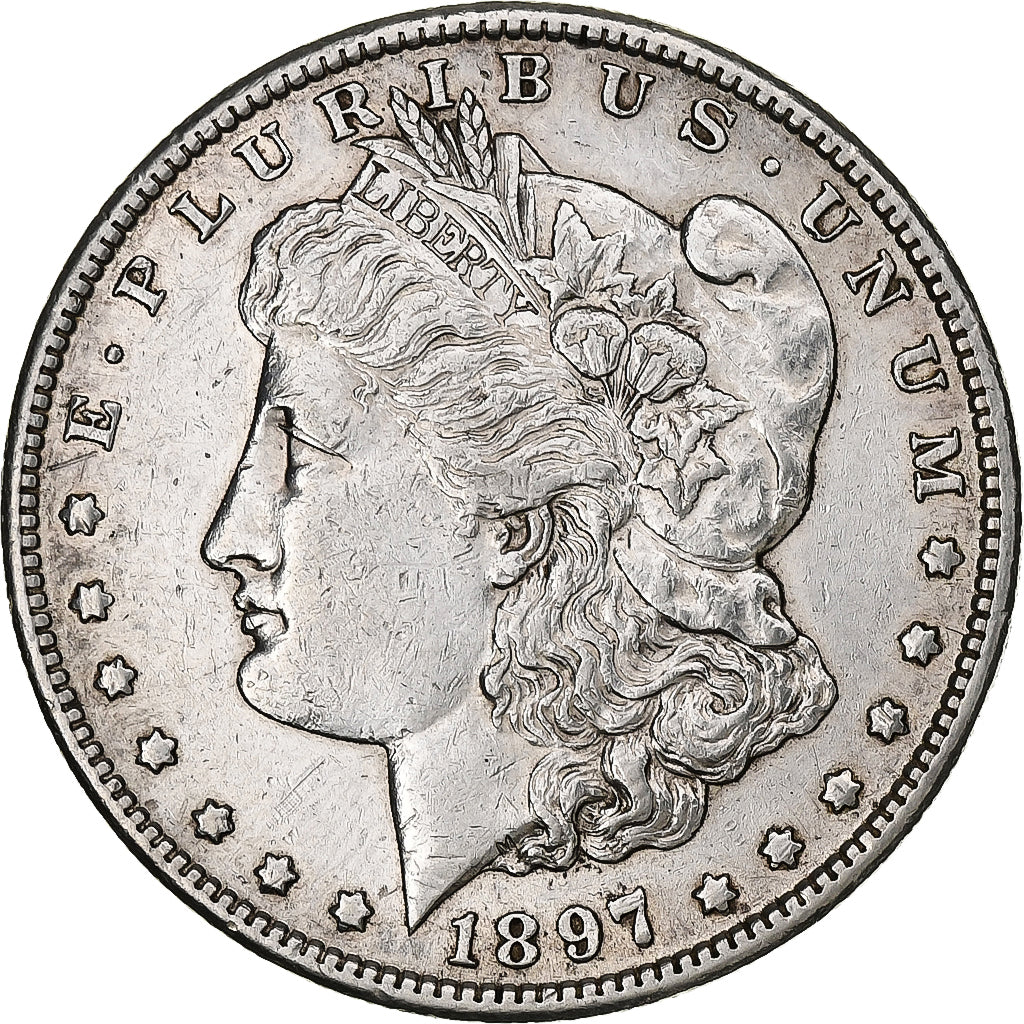 United States, Morgan dollar, 1897, San Francisco, Silver, EF(40-45), KM:110