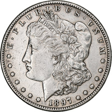 United States, Morgan dollar, 1897, San Francisco, Silver, EF(40-45), KM:110