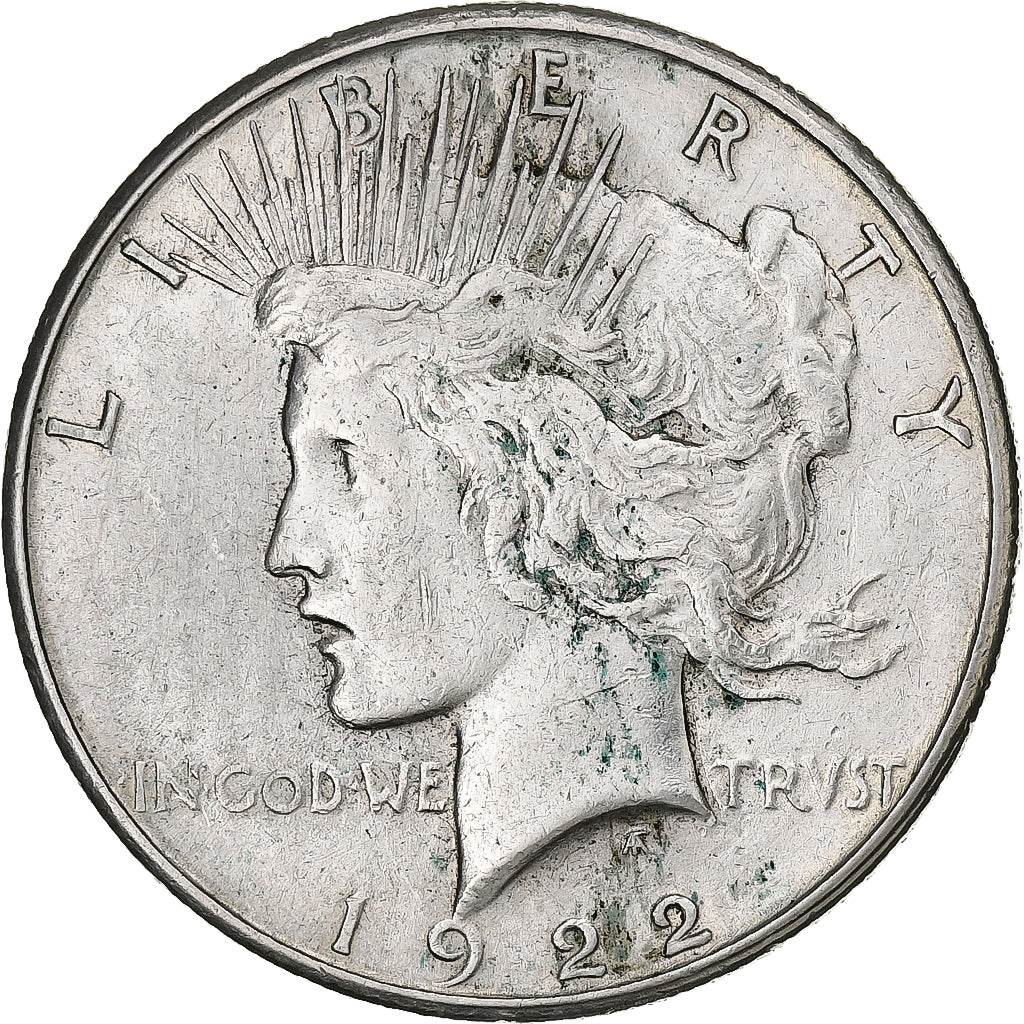 United States, Dollar, Peace, 1922, San Francisco, Silver, EF(40-45)