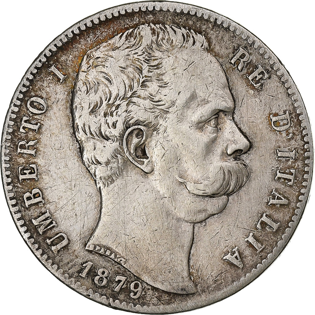 Italy, Umberto I, 5 Lire, 1879, Rome, Silver, EF(40-45), KM:20