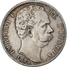 Italy, Umberto I, 5 Lire, 1879, Rome, Silver, EF(40-45), KM:20