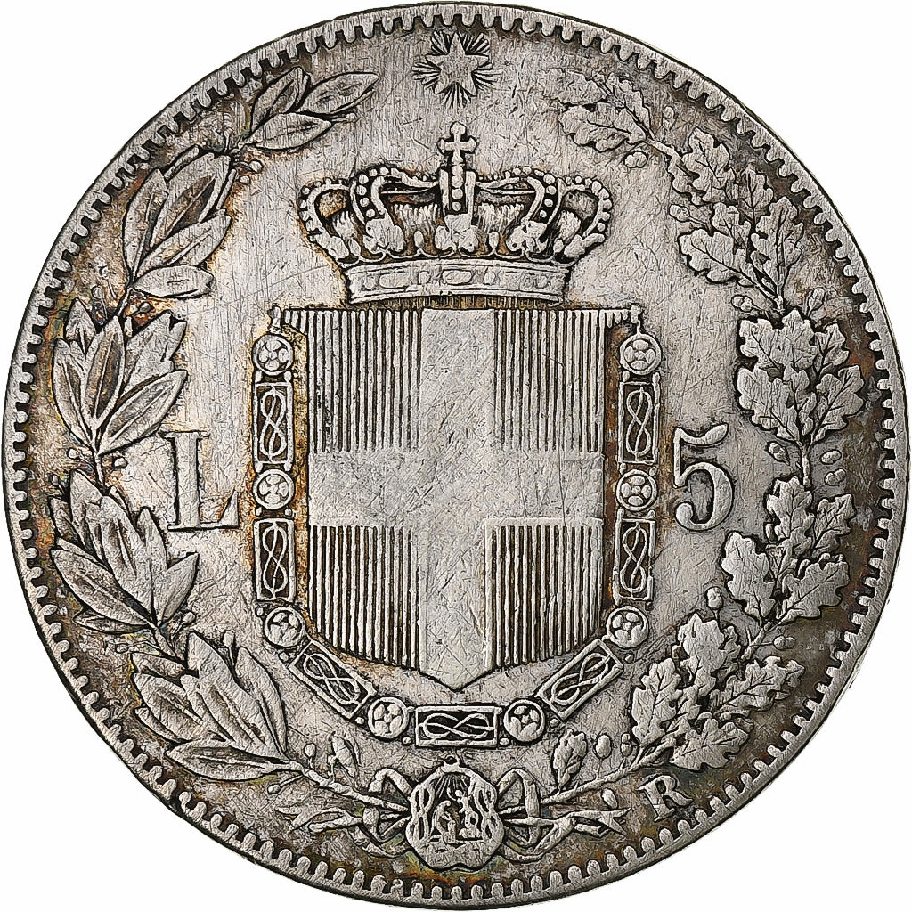 Italy, Umberto I, 5 Lire, 1879, Rome, Silver, EF(40-45), KM:20