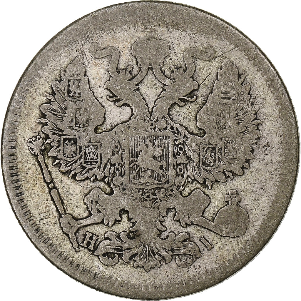 Russland, Nicholas II, 20 Kopeks, 1873, Saint Petersburg, Silber, SGE+, KM:22a.1
