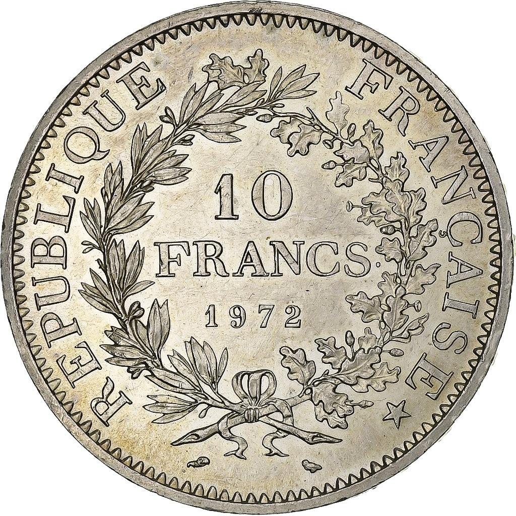 France, 10 Francs, Hercule, 1972, Paris, Silver, MS(63), Gadoury:813, Le