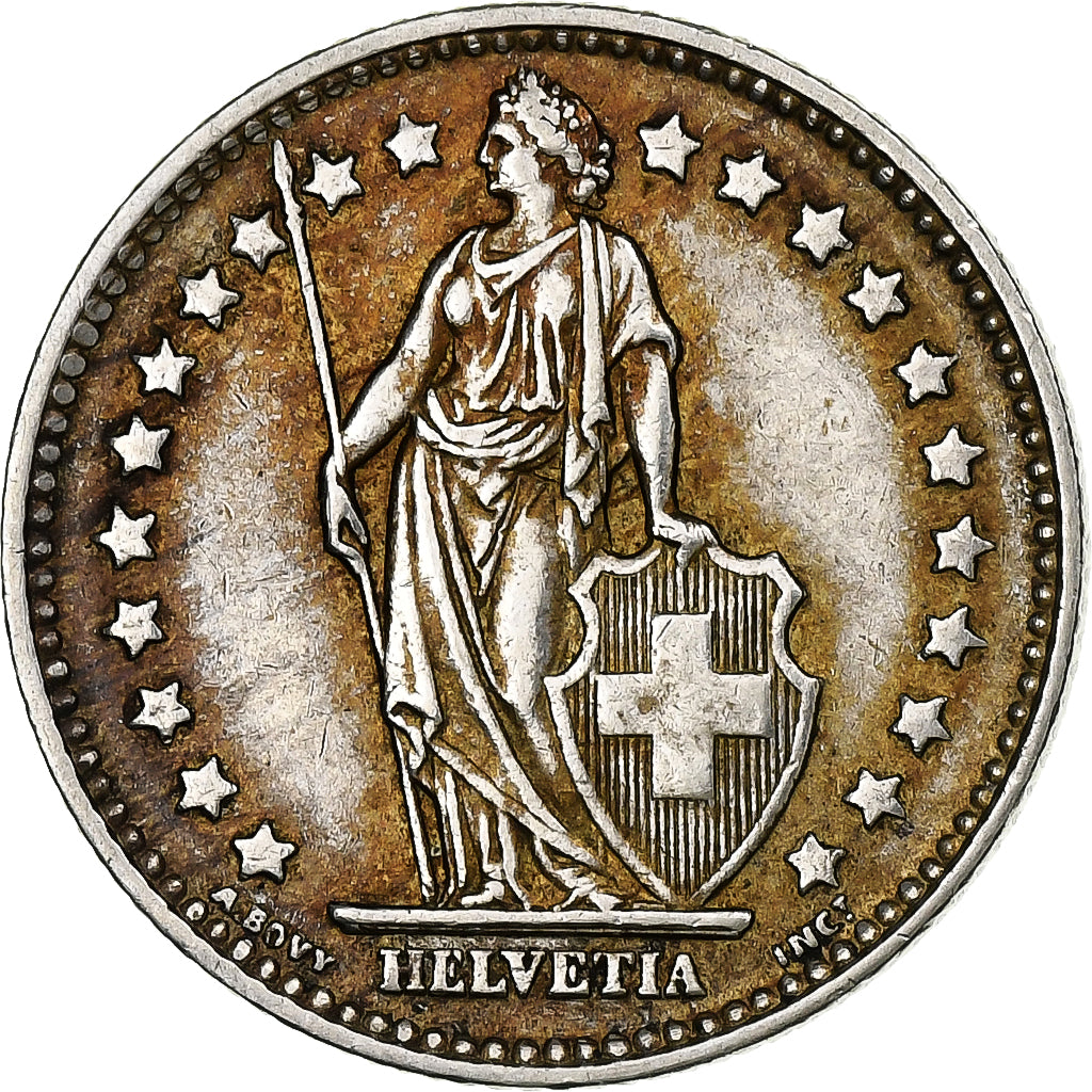 Suiza, Franc, 1959, Bern, Plata, MBC+, KM:24