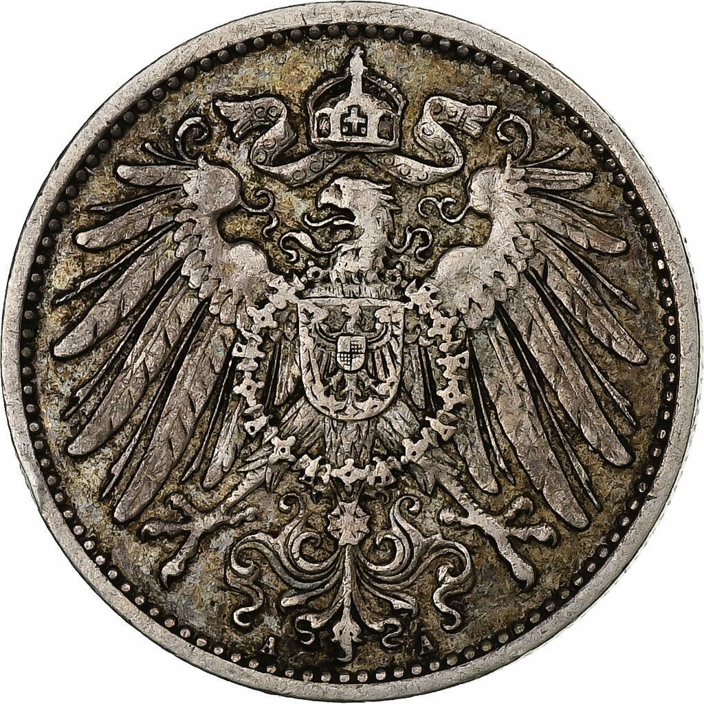 GERMANY - EMPIRE, Wilhelm II, Mark, 1907, Berlin, Silver, EF(40-45), KM:14