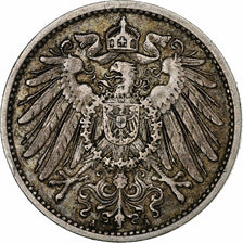 GERMANY - EMPIRE, Wilhelm II, Mark, 1907, Berlin, Silver, EF(40-45), KM:14