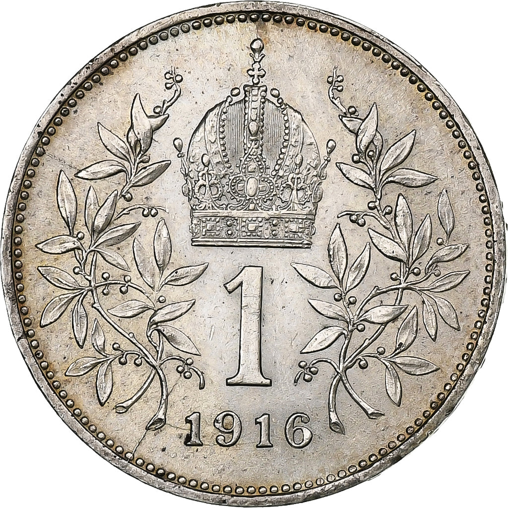 Oostenrijk, Franz Joseph I, Corona, 1916, Zilver, UNC-, KM:2820