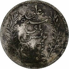 Tunisia, Ali Bey, Franc, 1892, Paris, Silver, F(12-15), Lecompte:190, KM:224
