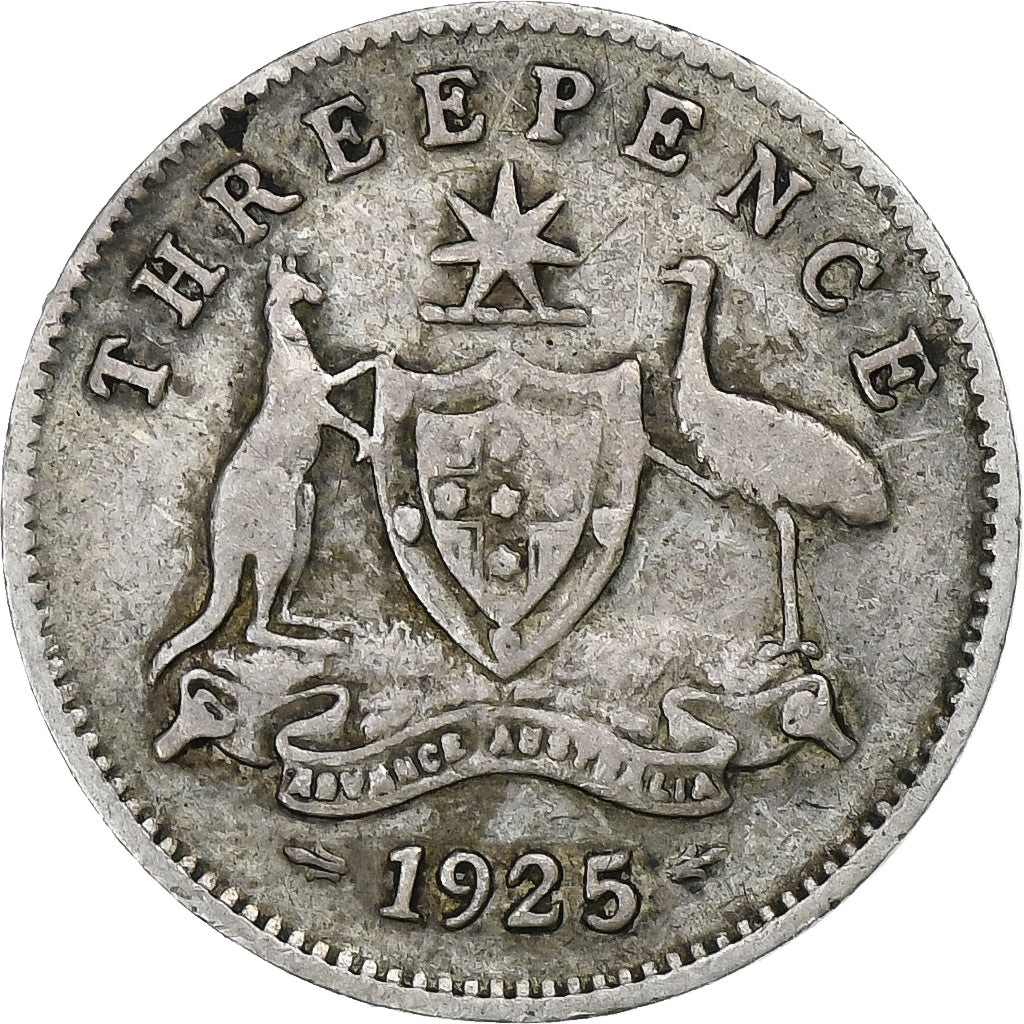 Australien, George V, Threepence, 1925, Silber, S, KM:24