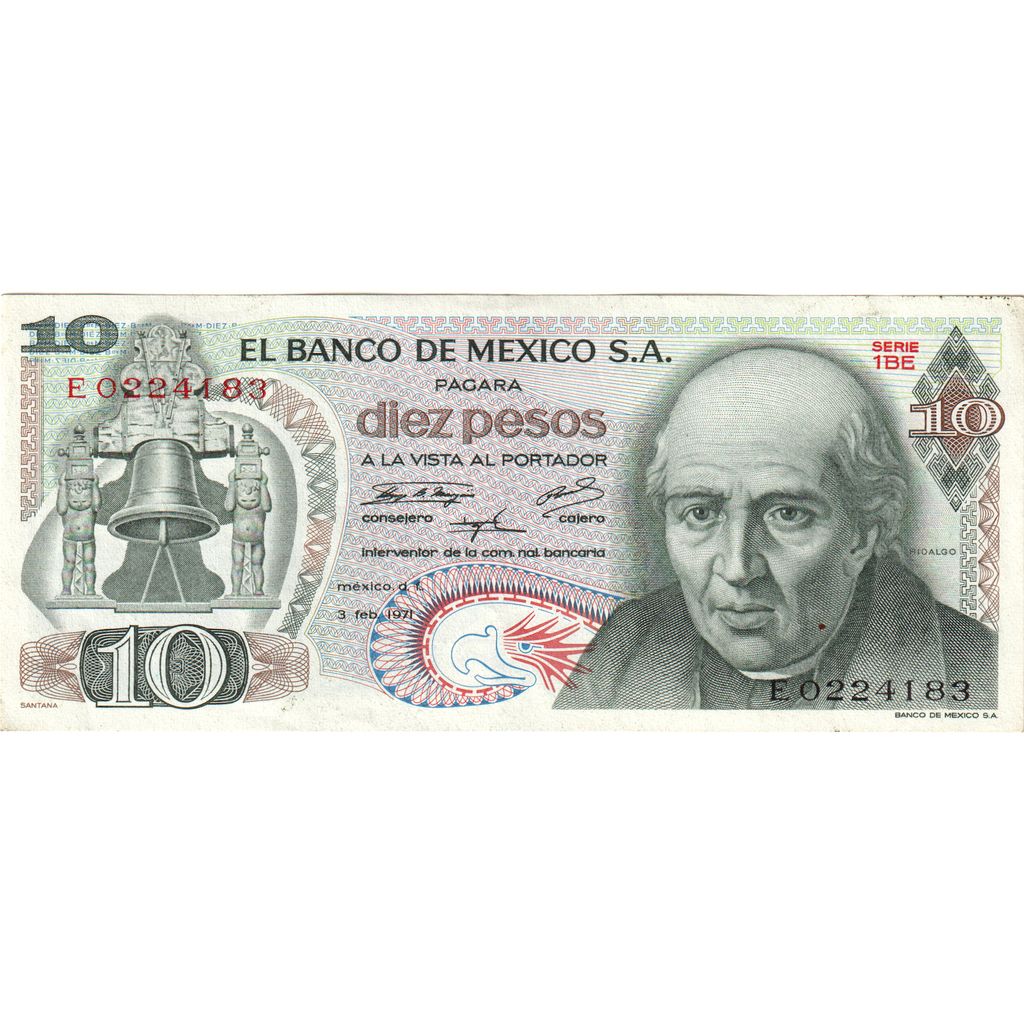 Mexique, 10 Pesos, 1971-02-03, SUP