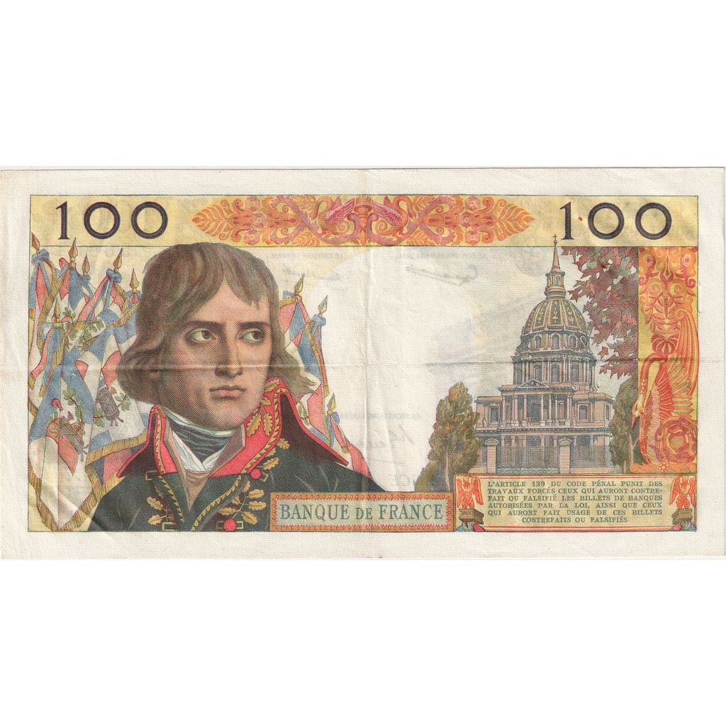 France, 100 Nouveaux Francs, Bonaparte, 1959-03-05, G.7, EF(40-45)
