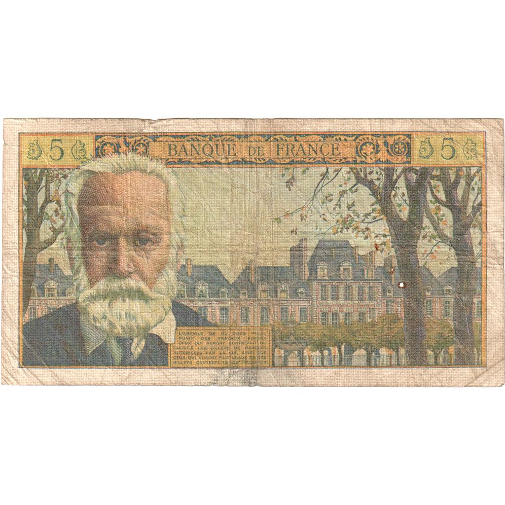 Frankreich, 5 Nouveaux Francs, Victor Hugo, 1962-03-01, L.85, S