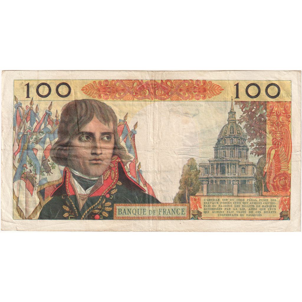 França, 100 Nouveaux Francs, Bonaparte, 1962-12-06, O.207, VF(30-35)