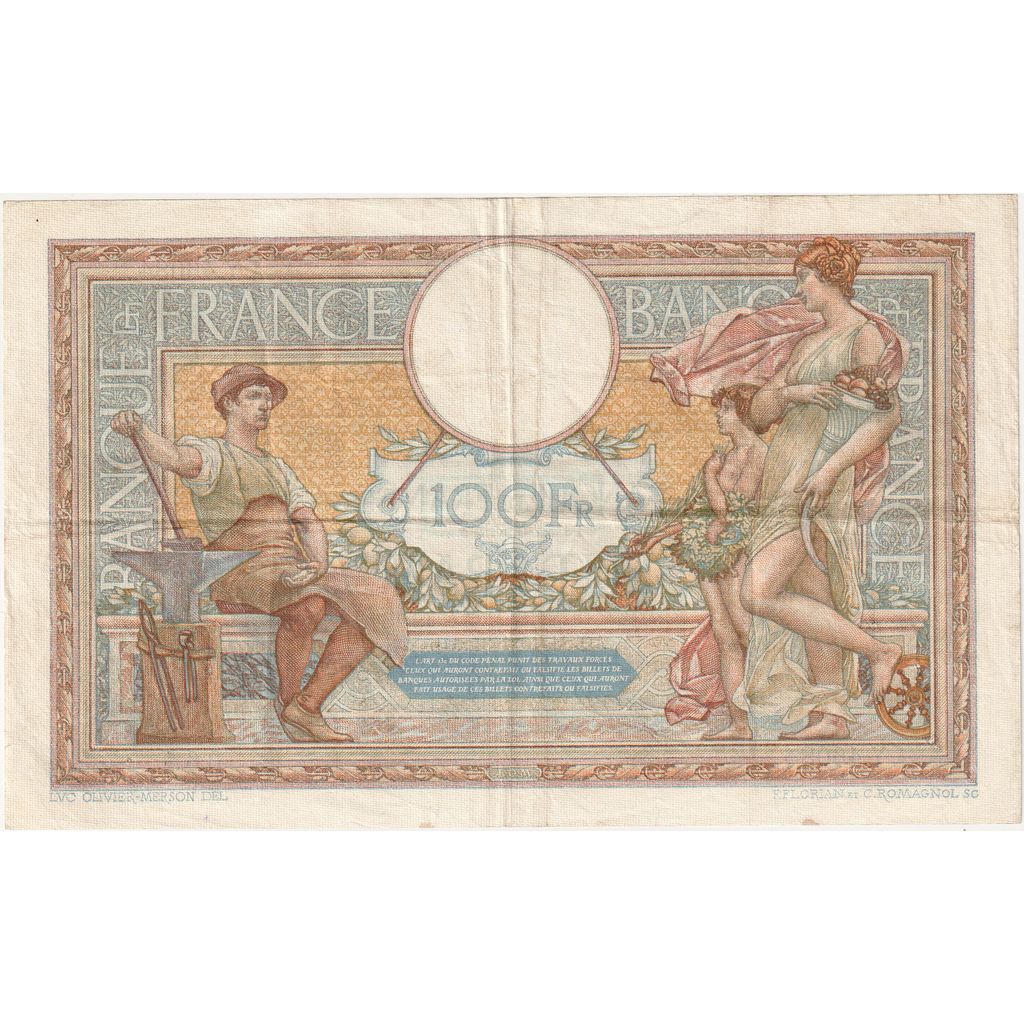 Frankrijk, 100 Francs, Luc Olivier Merson, 1934-10-11, Y.46084, TB+