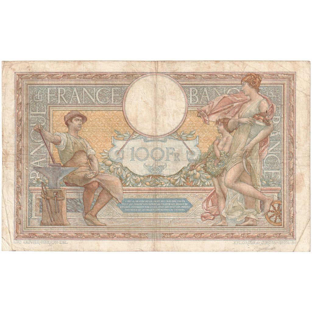 Frankrijk, 100 Francs, Luc Olivier Merson, 1928-09-07, L.22610, TB