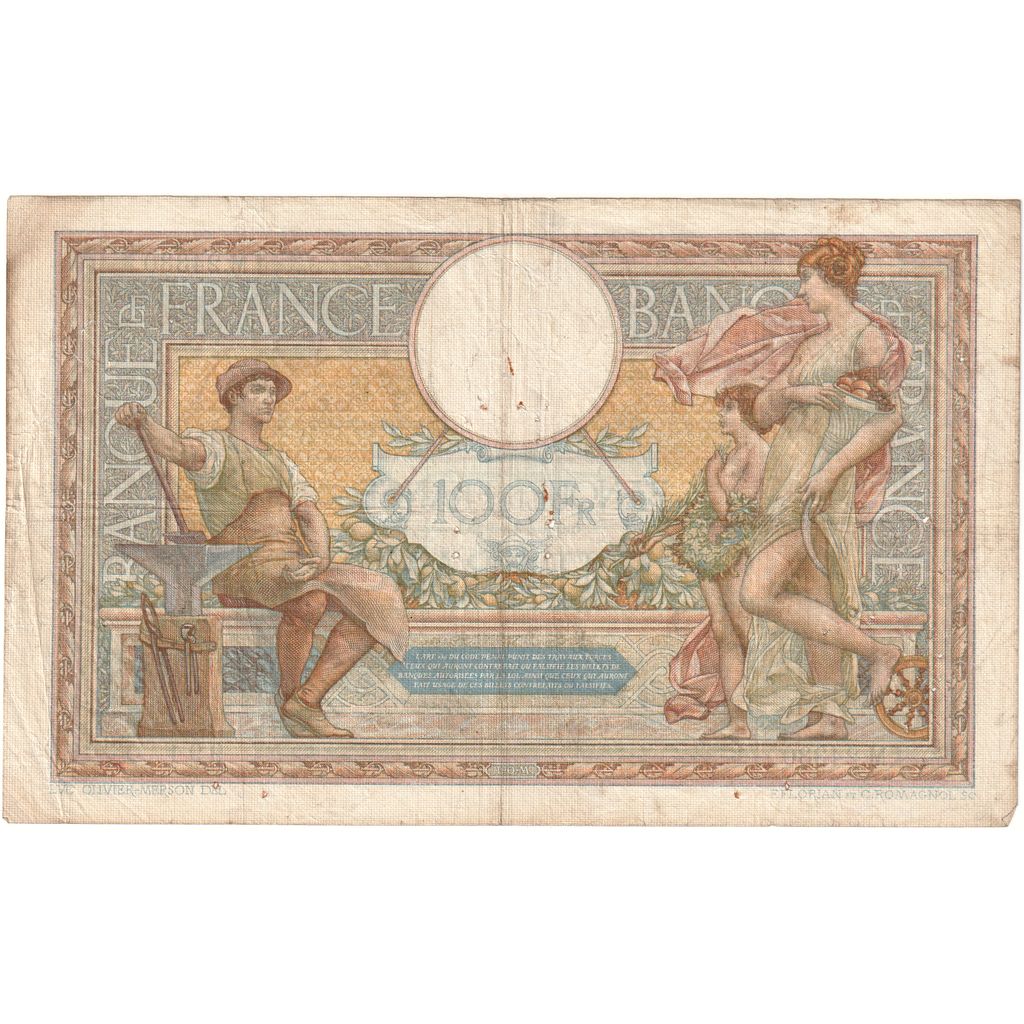 Francia, 100 Francs, Luc Olivier Merson, 1929-02-27, M.24330, MB
