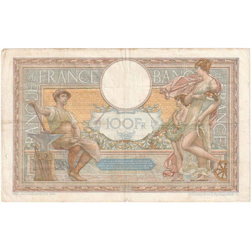 França, 100 Francs, Luc Olivier Merson, 1930-11-09, M.27301, F(12-15)