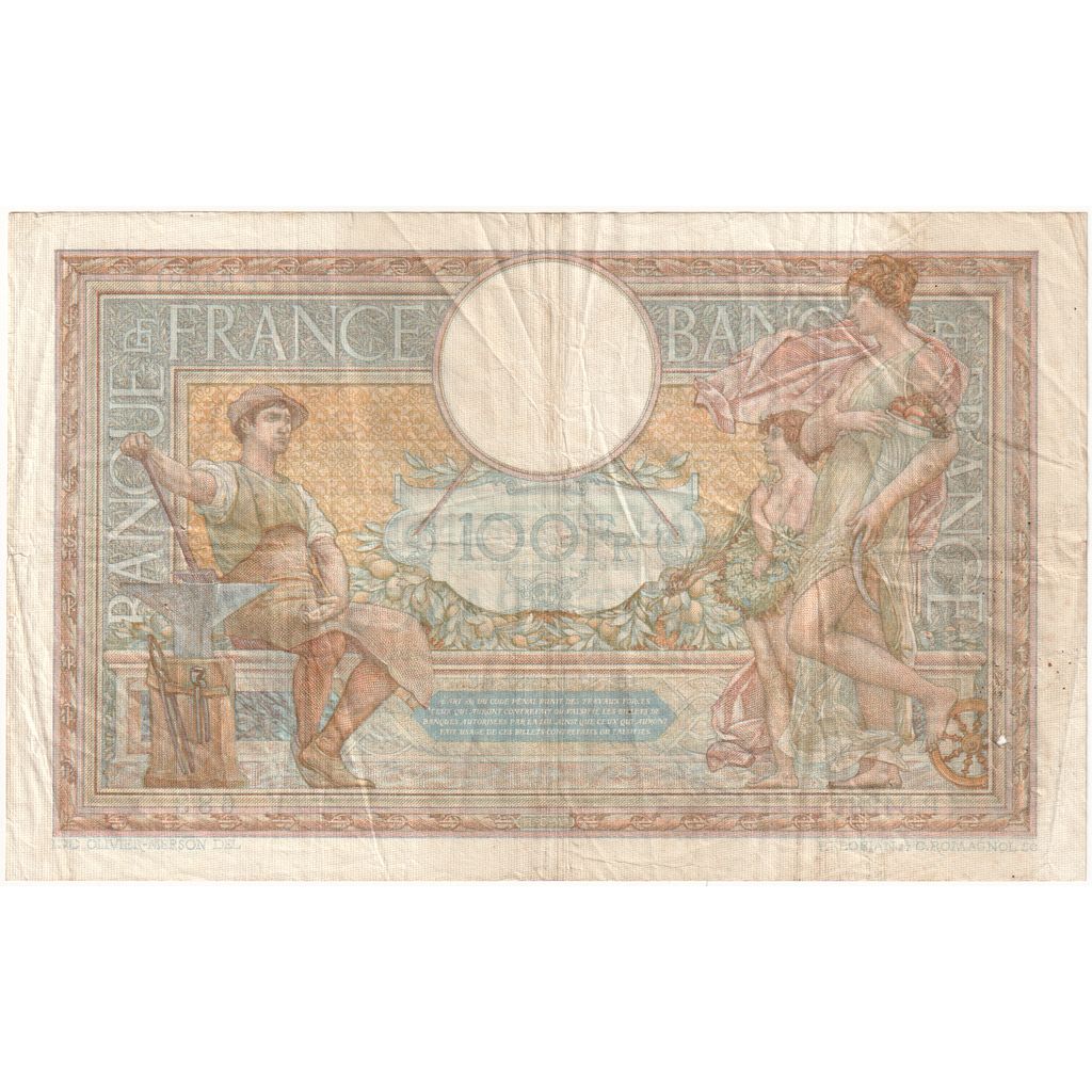 Francia, 100 Francs, Luc Olivier Merson, 1937-05-27, P.54281, MB
