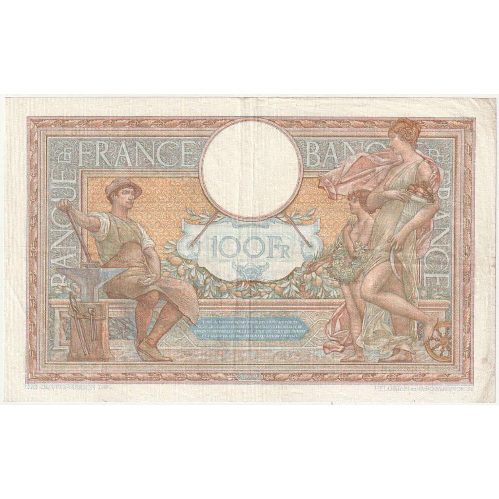 France, 100 Francs, Luc Olivier Merson, 1939-04-13, R.66206, VF(30-35)