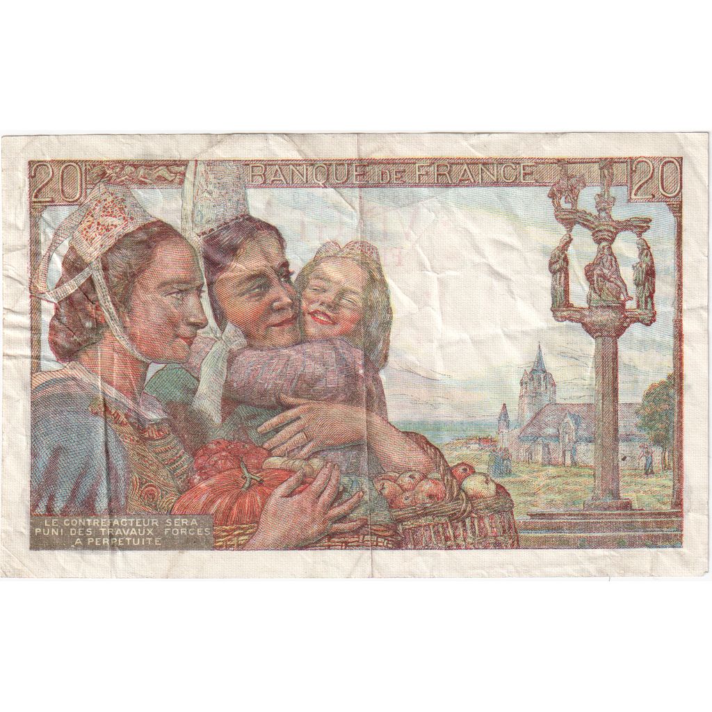 Francia, 20 Francs, Pêcheur, 1942-09-24, Y.36, MB