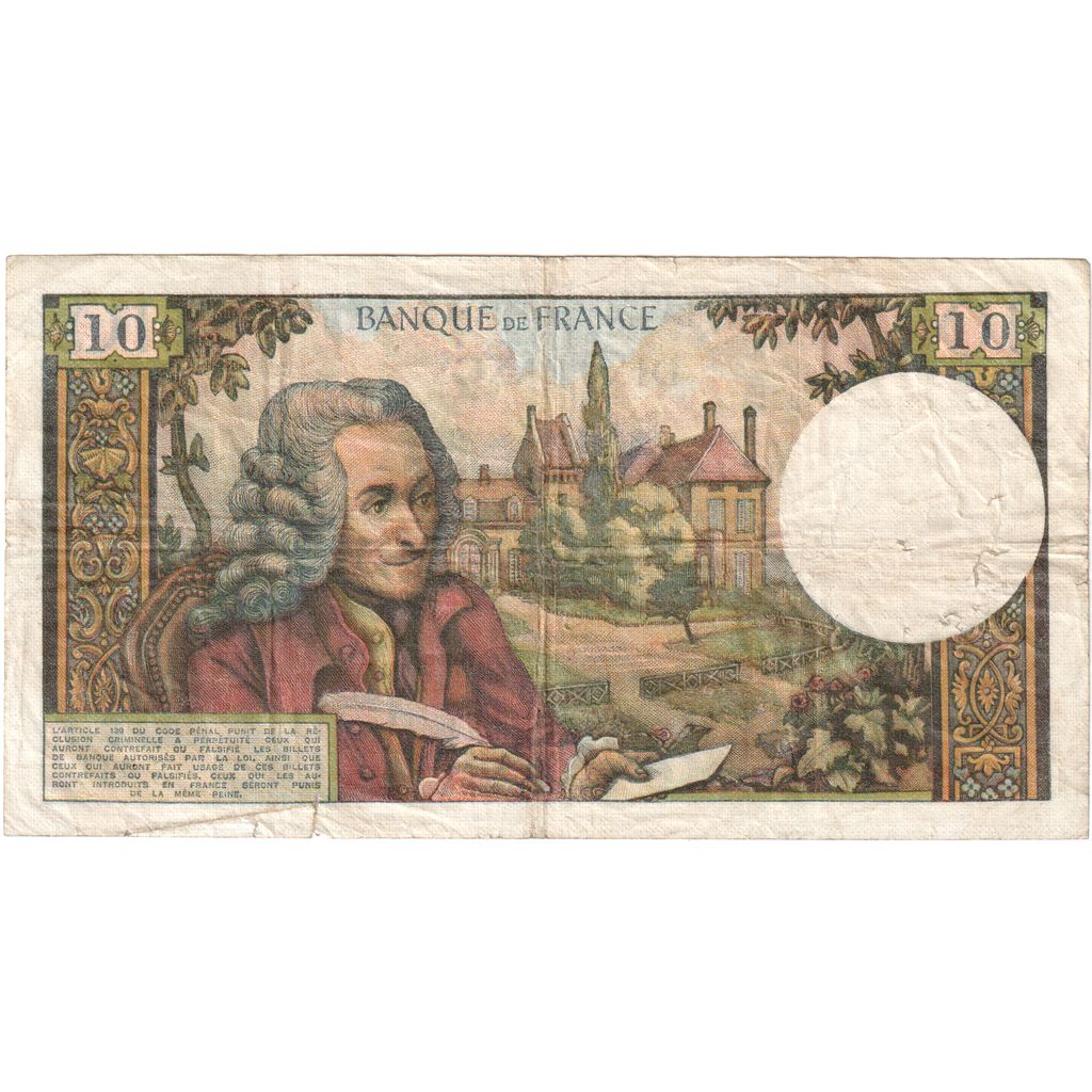 Frankrijk, 10 Francs, Voltaire, 1968-11-07, S.441, TB