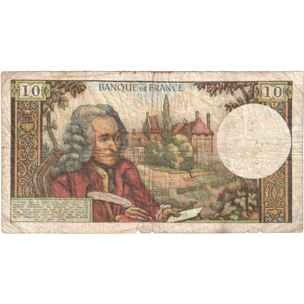 Frankrijk, 10 Francs, Voltaire, 1971-12-02, E.737, TB