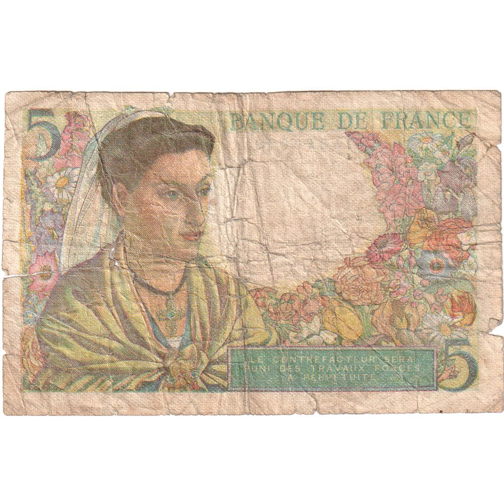 France, 5 Francs, Berger, 1947-10-30, Z.158, G(4-6)