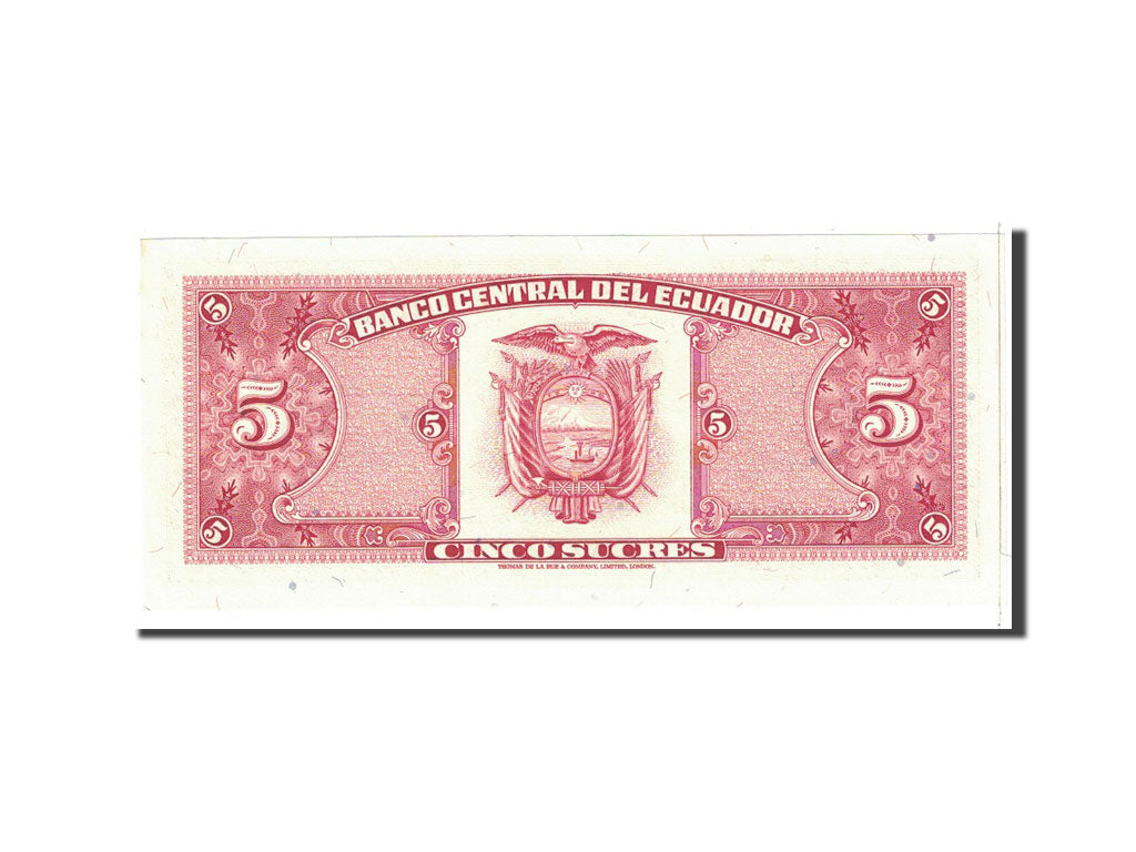 Banknote, Ecuador, 5 Sucres, 1988, 1988-11-22, KM:113d, UNC(65-70)