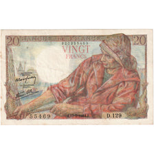 Francia, 20 Francs, Pêcheur, 1944-05-17, D.129, BC
