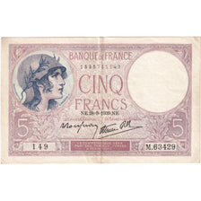 Francia, 5 Francs, Violet, 1939-09-28, M.63429, BB